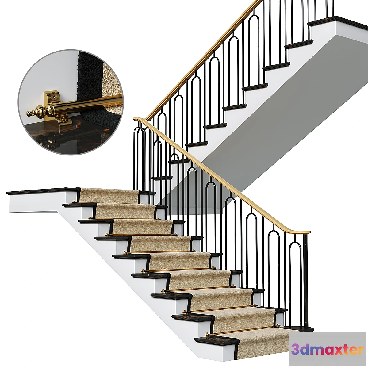 1434276 - Neoclassical staircase 3 3D Max