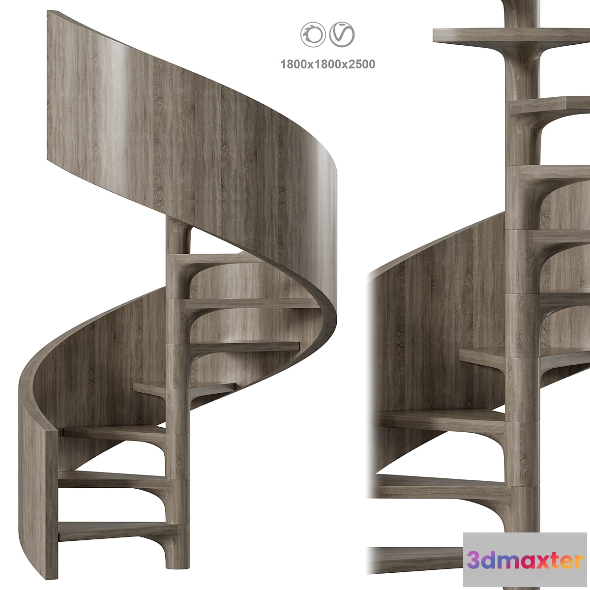 1449154 - Spiral staircase 3D Max