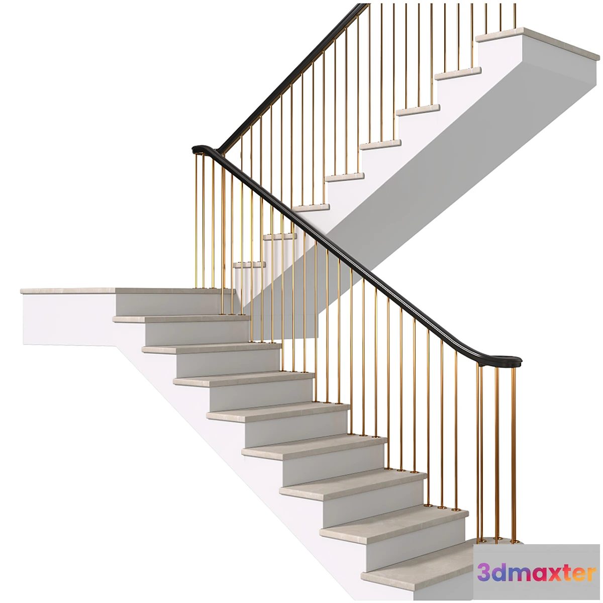 1453412 - Modern staircase in Art Deco style. 3D Max