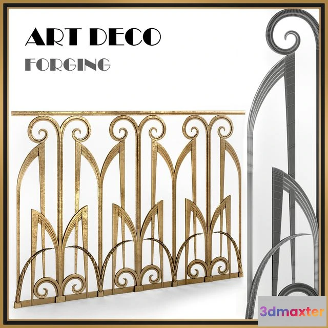 1542765 - Forged fences Art Deco 3D Max