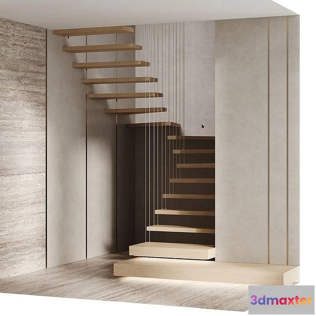 1543517 - U-shaped staircase 3D Max