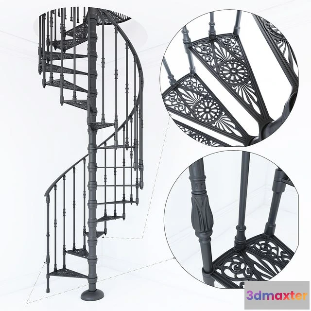 1546273 - Spiral staircase Modus 3D Max