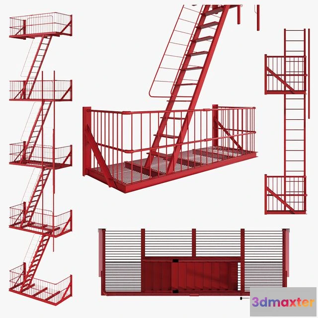1546289 - Street fire escape 3D Max