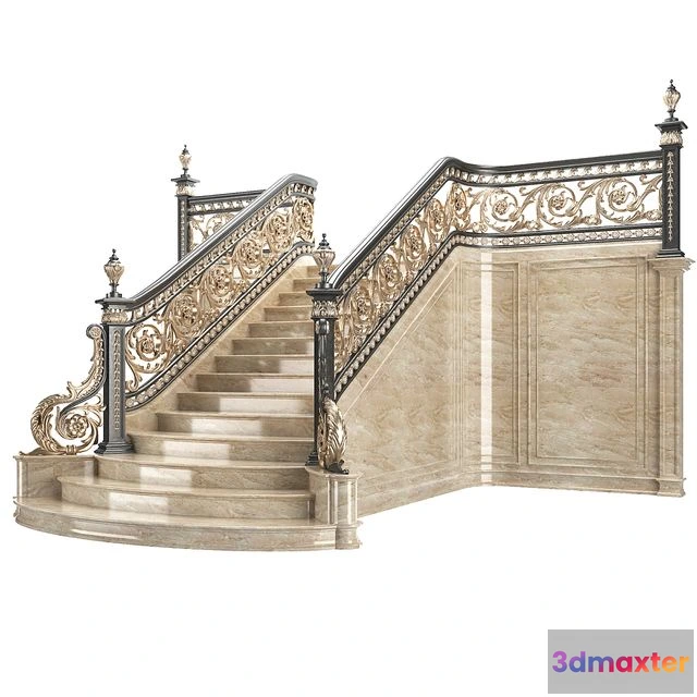 1549881 - Classical staircase 3D Max