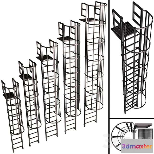 1559399 - Fire escape Fire safety elements 3D Max