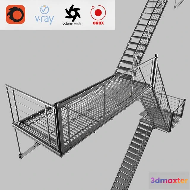 1560562 - Evacuation ladder 3D Max