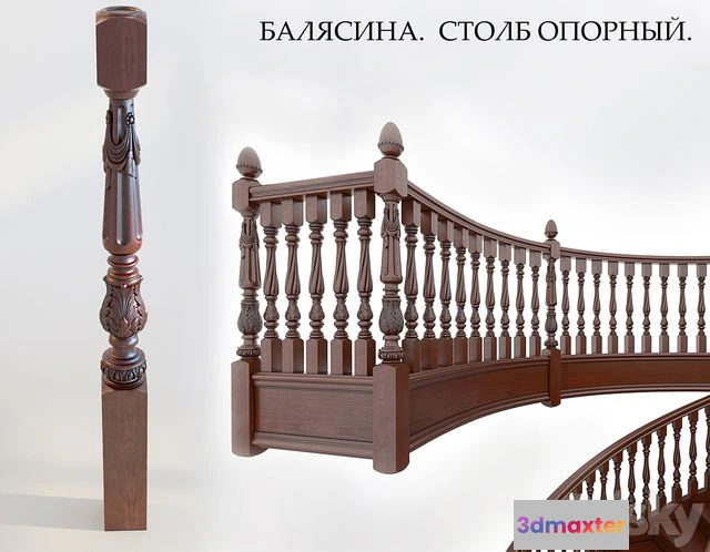 1567436 - Baluster (Element of classical staircase) 3D Max