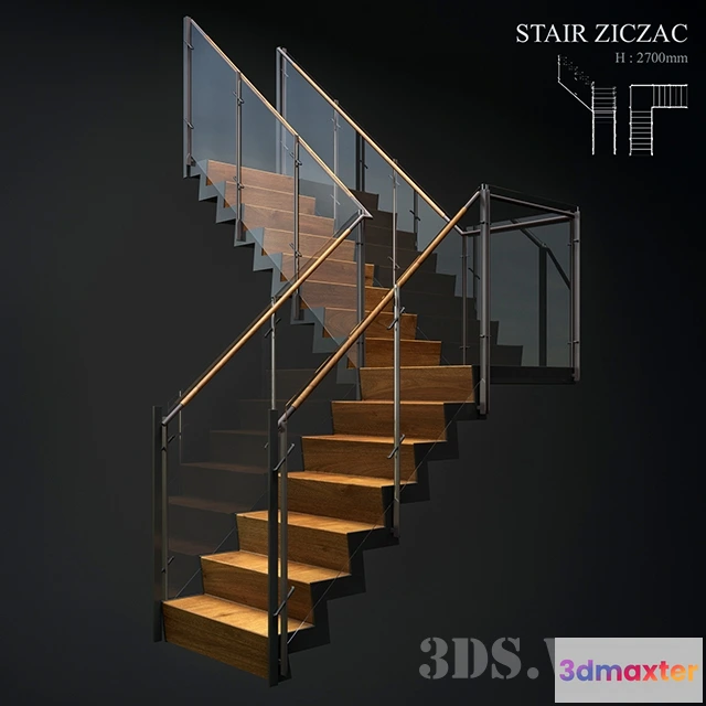 1667020 - other-models - Stair Ziczac 3D Max