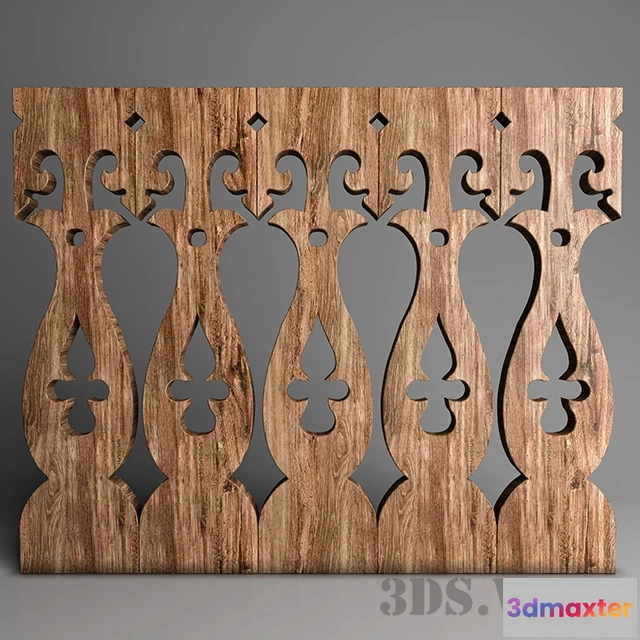 1667046 - other-models - Wooden railing 3D Max