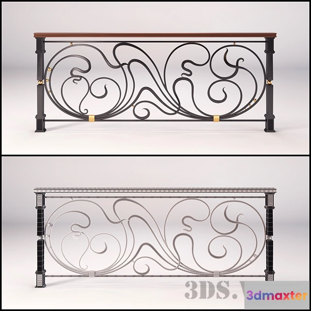 1667048 - other-models - Wrought iron railing 3D Max