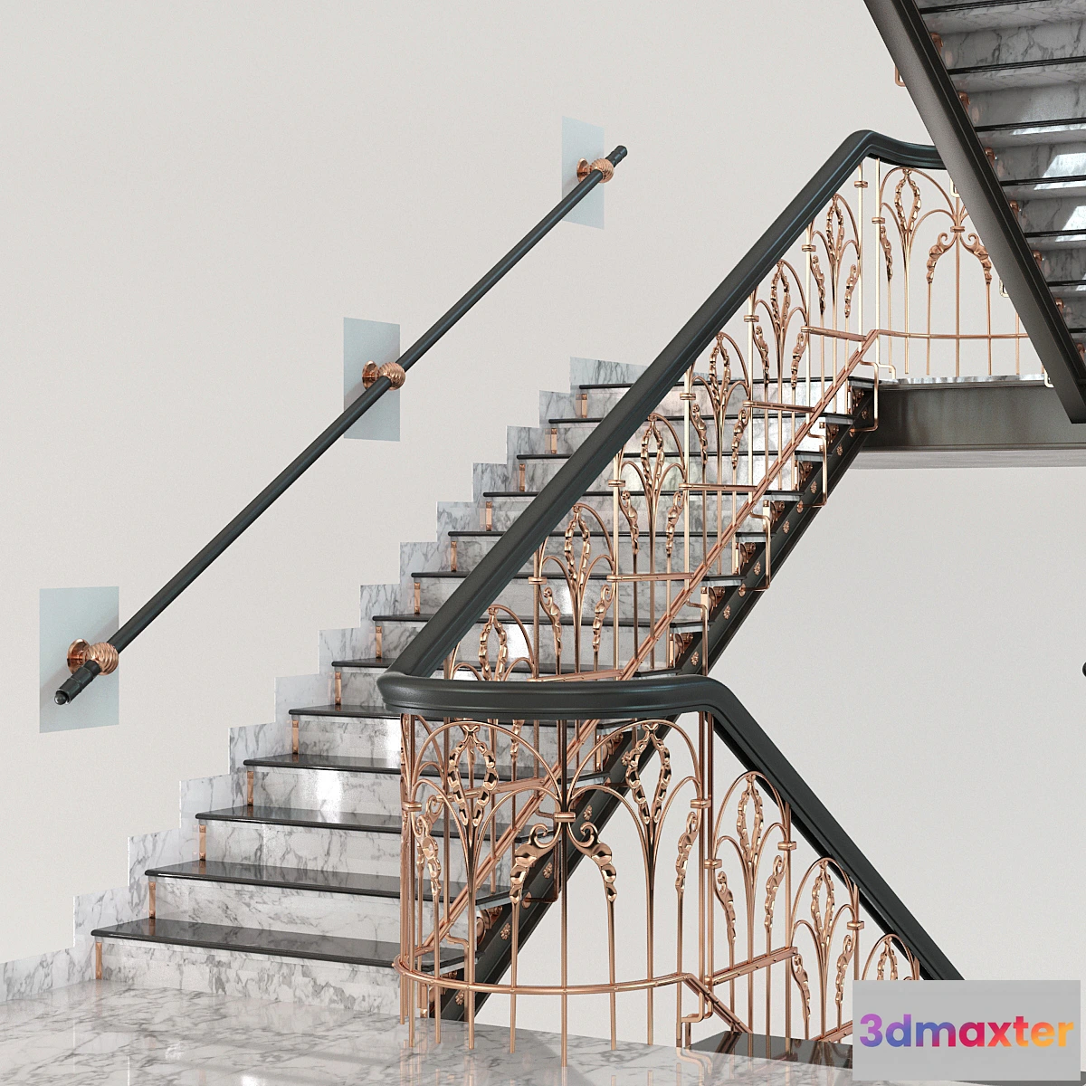 647711 - Classic Marble Copper Stairs