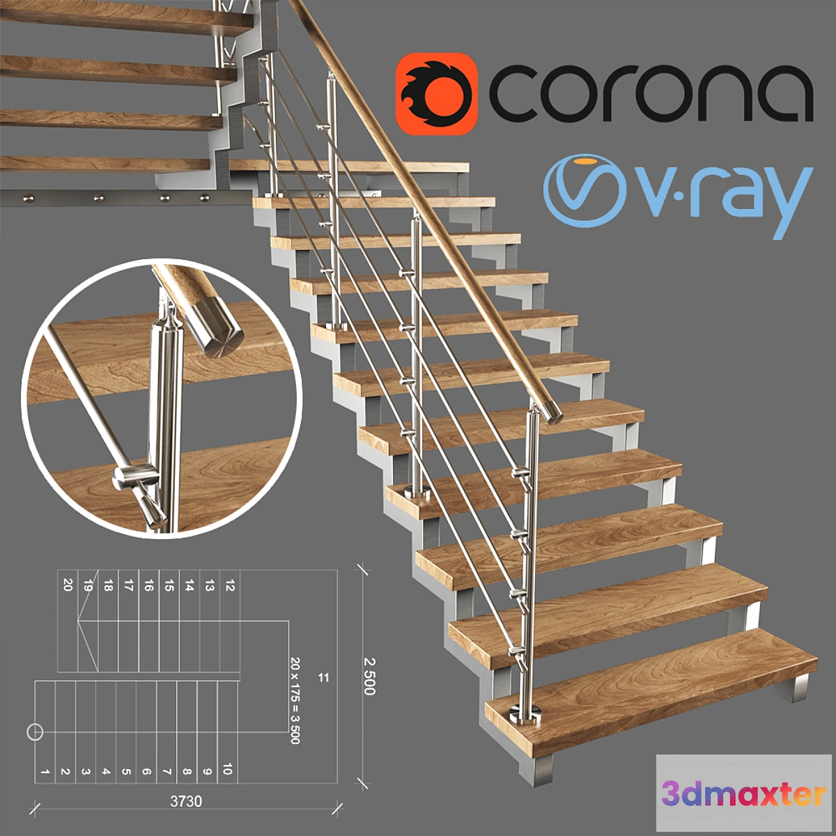 664897 - Modern two-step ladder