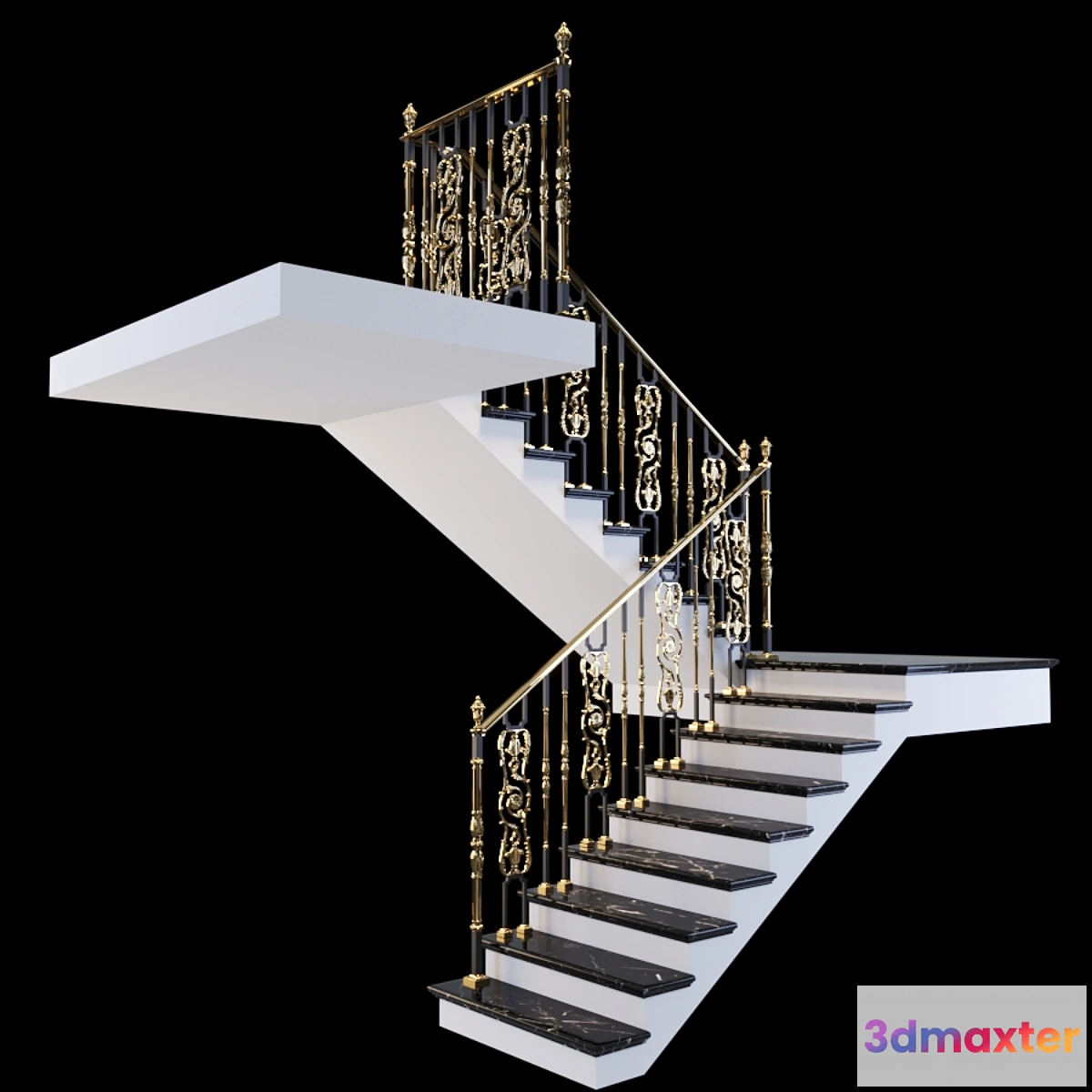 664909 - Staircase with handrails