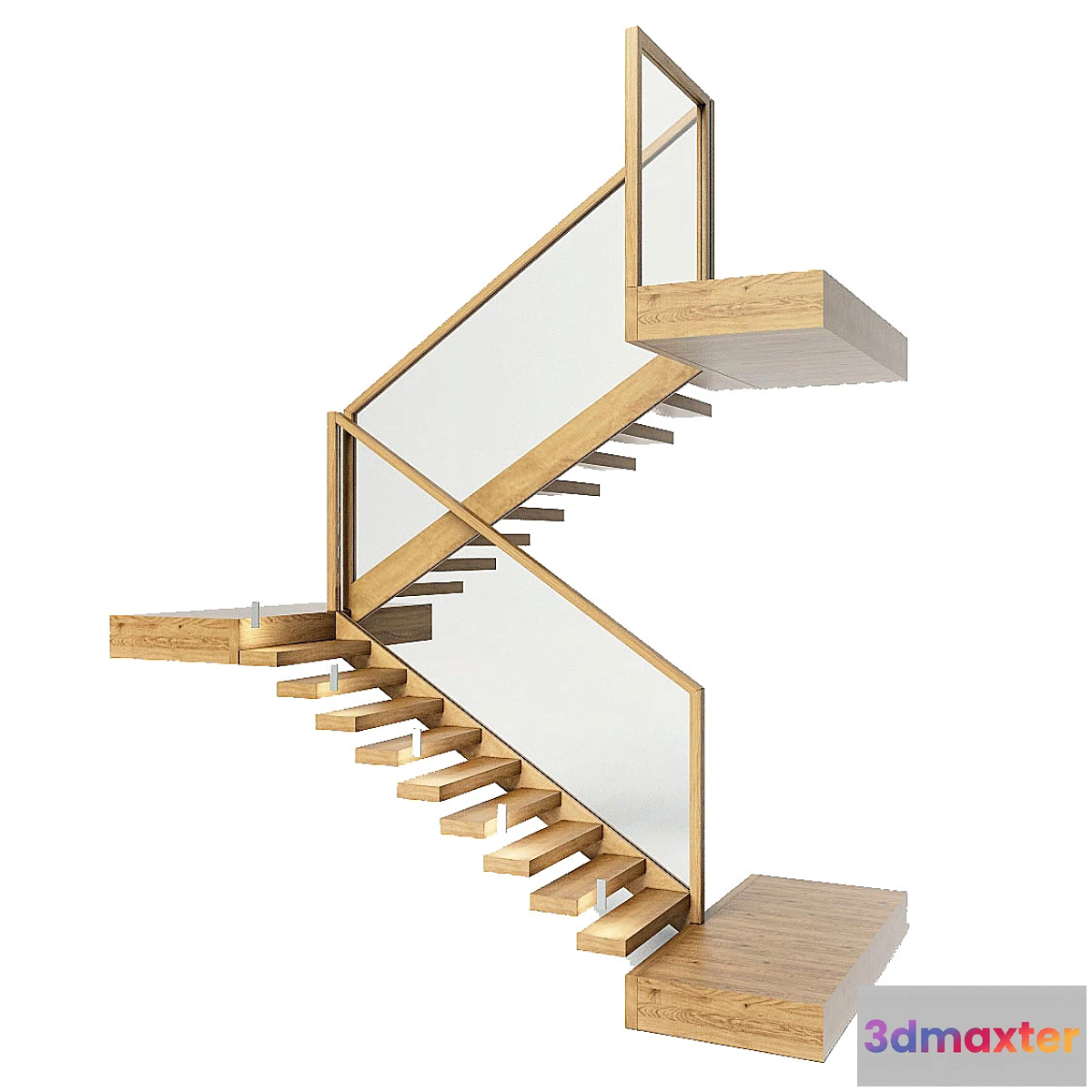 664911 - stairs made of wood and glass with backlight Astro 7481 Borgo 43