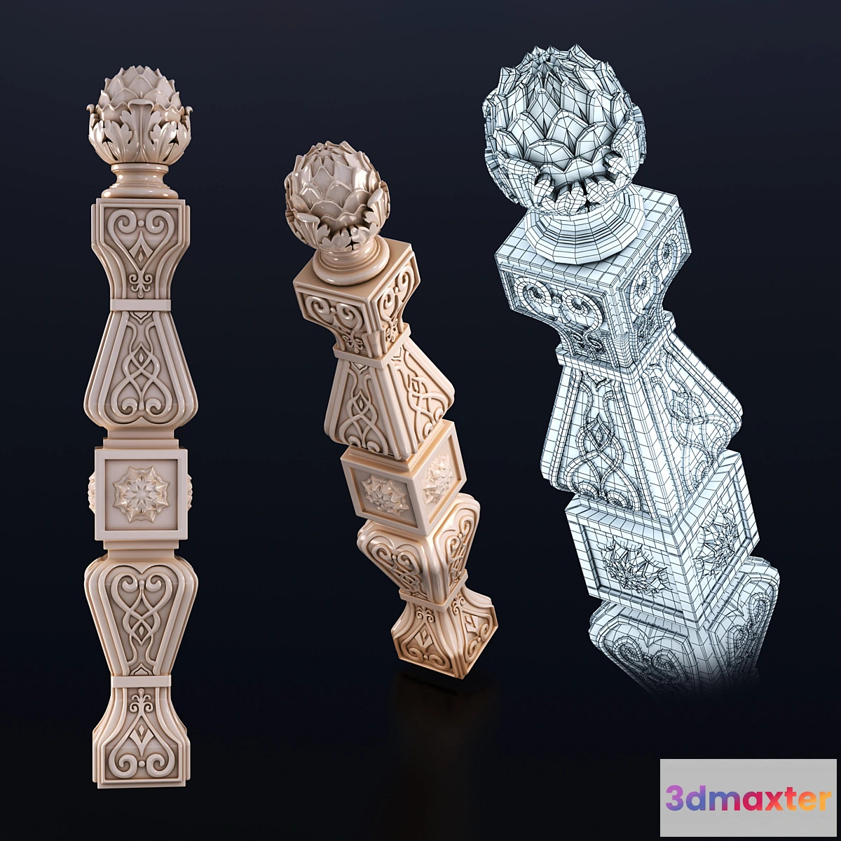 669073 - Baluster pine cones