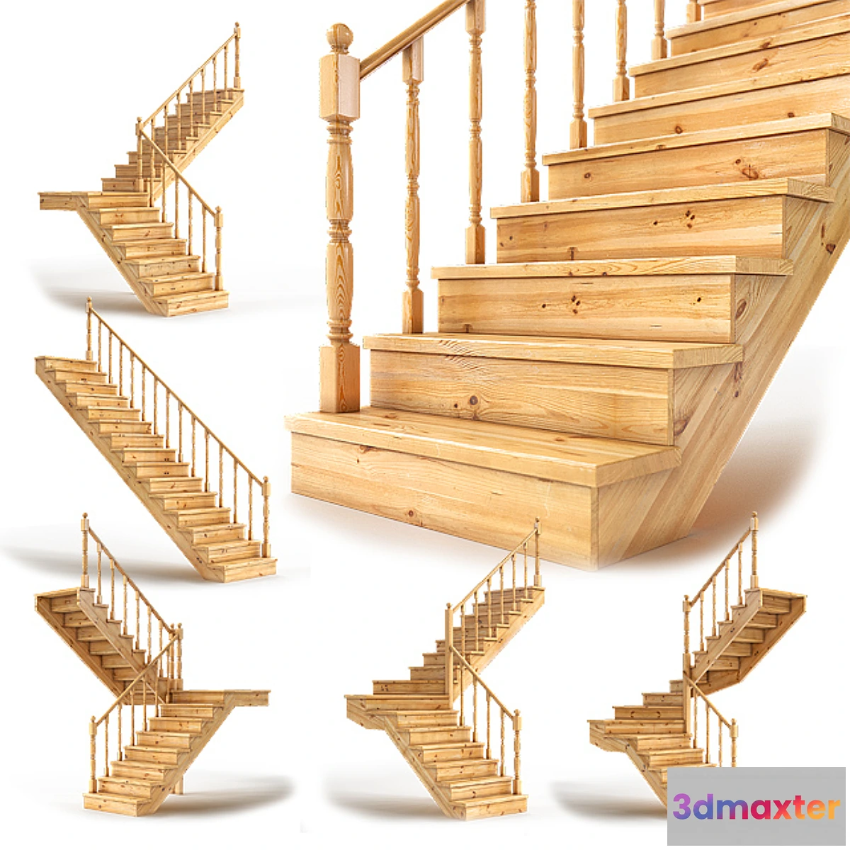 669079 - Set of wooden stairs