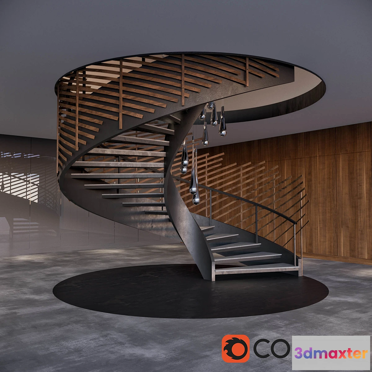 669085 - Spiral staircase with installation