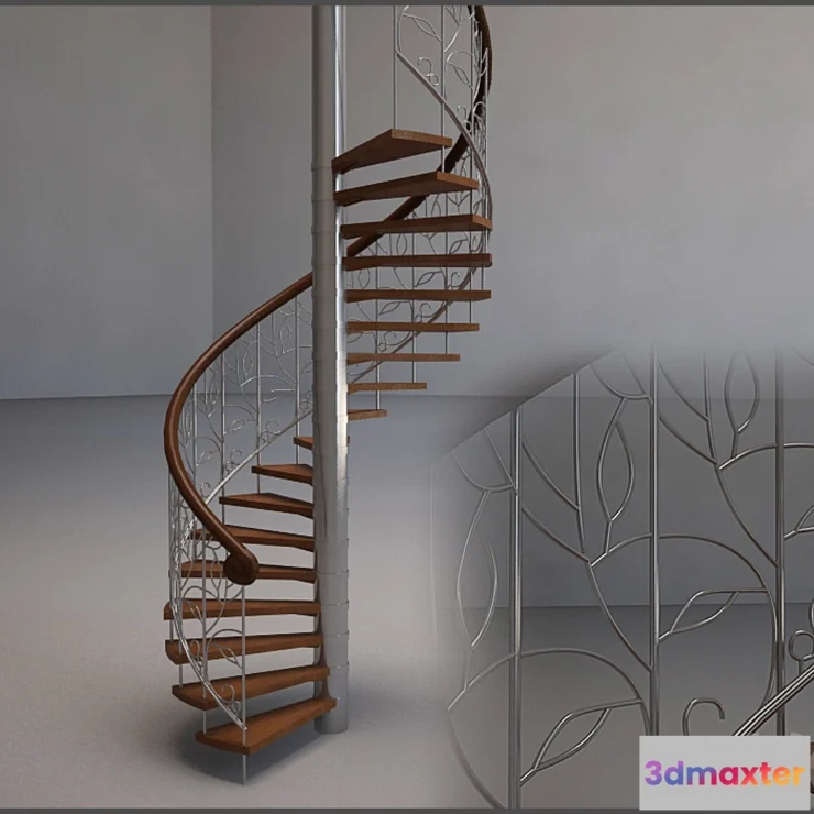 803600 - staircase with forged handrails