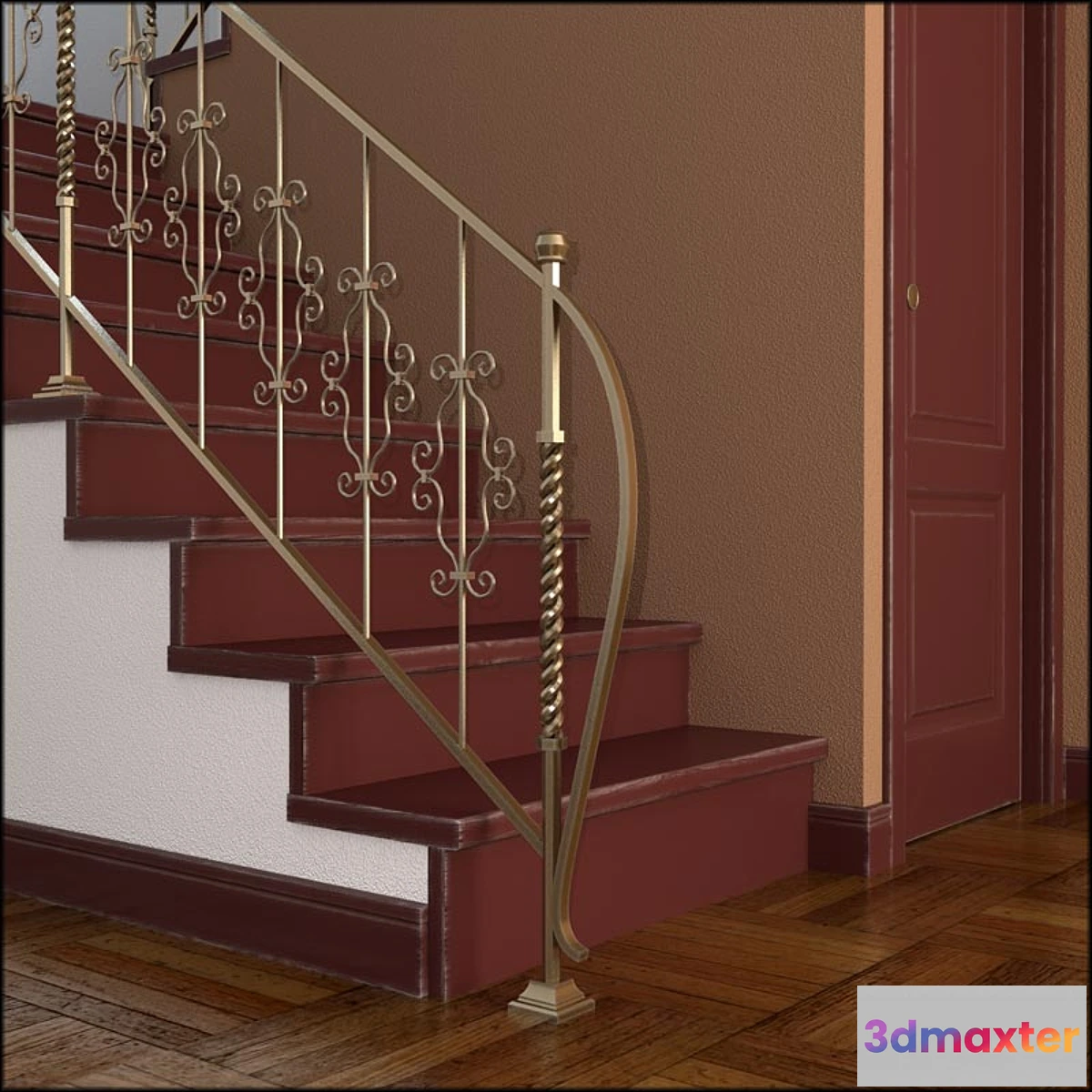 803656 - Stairs forged railings and pantry.