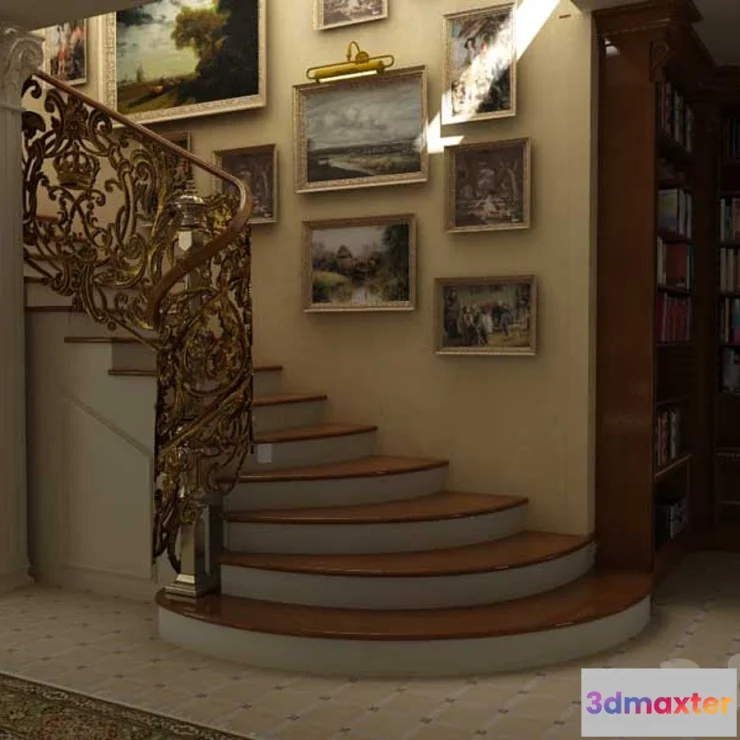 803660 - Staircase in the classical style