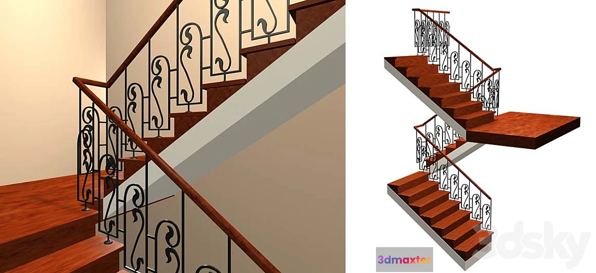 803692 - Staircase with forged handrail - No.2