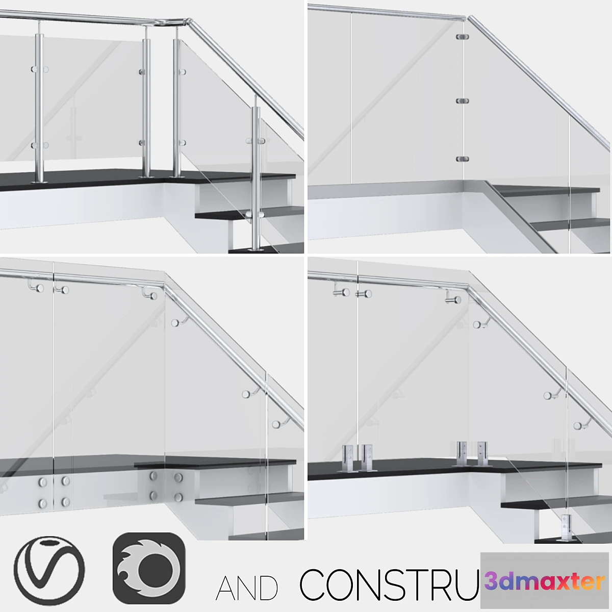 819830 - Glass fencing with handrail 4 options - No.2