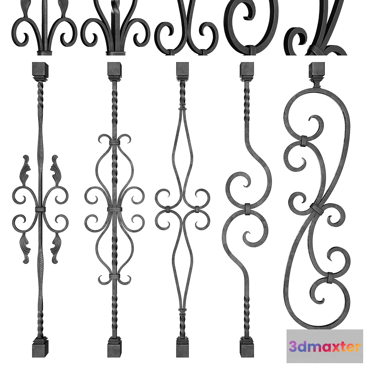 856873 - Wrought Iron Bundle No2 Railing - No.3