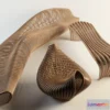 1272065 - Set Wicker benches 3D Max