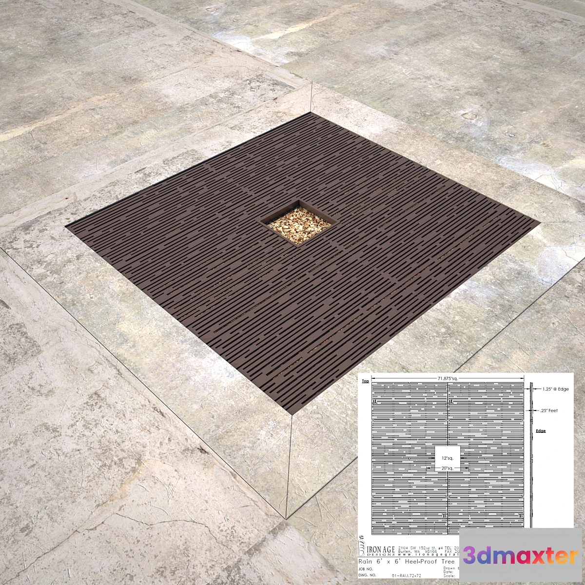 1286962 - Square Tree Grate 3D Max