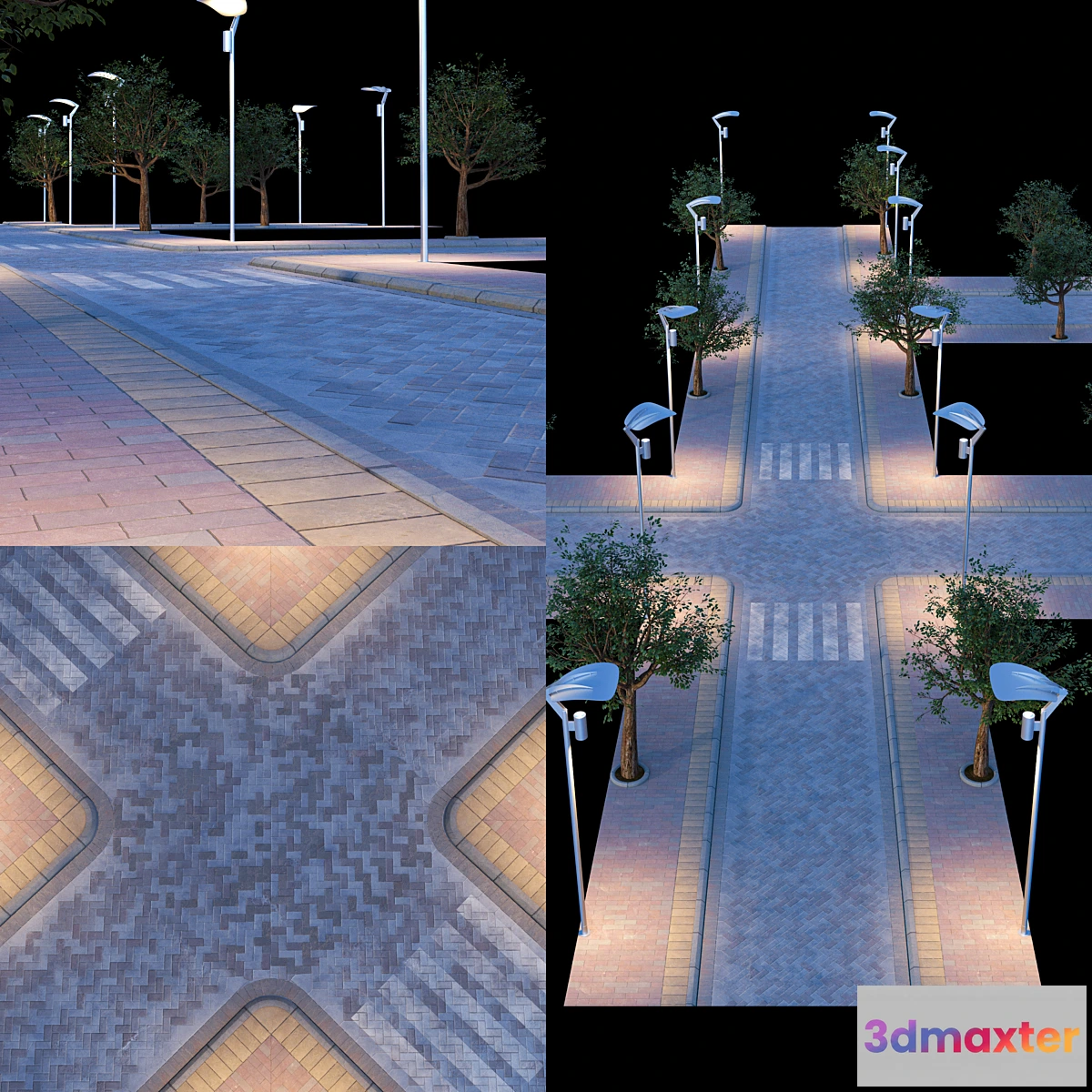 1300442 - Paving and sidewalk 5 3D Max