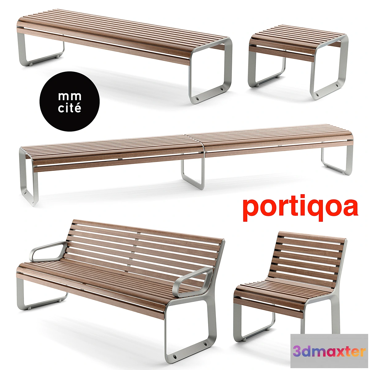 1304887 - Benches mmcite portiqoa 3D Max