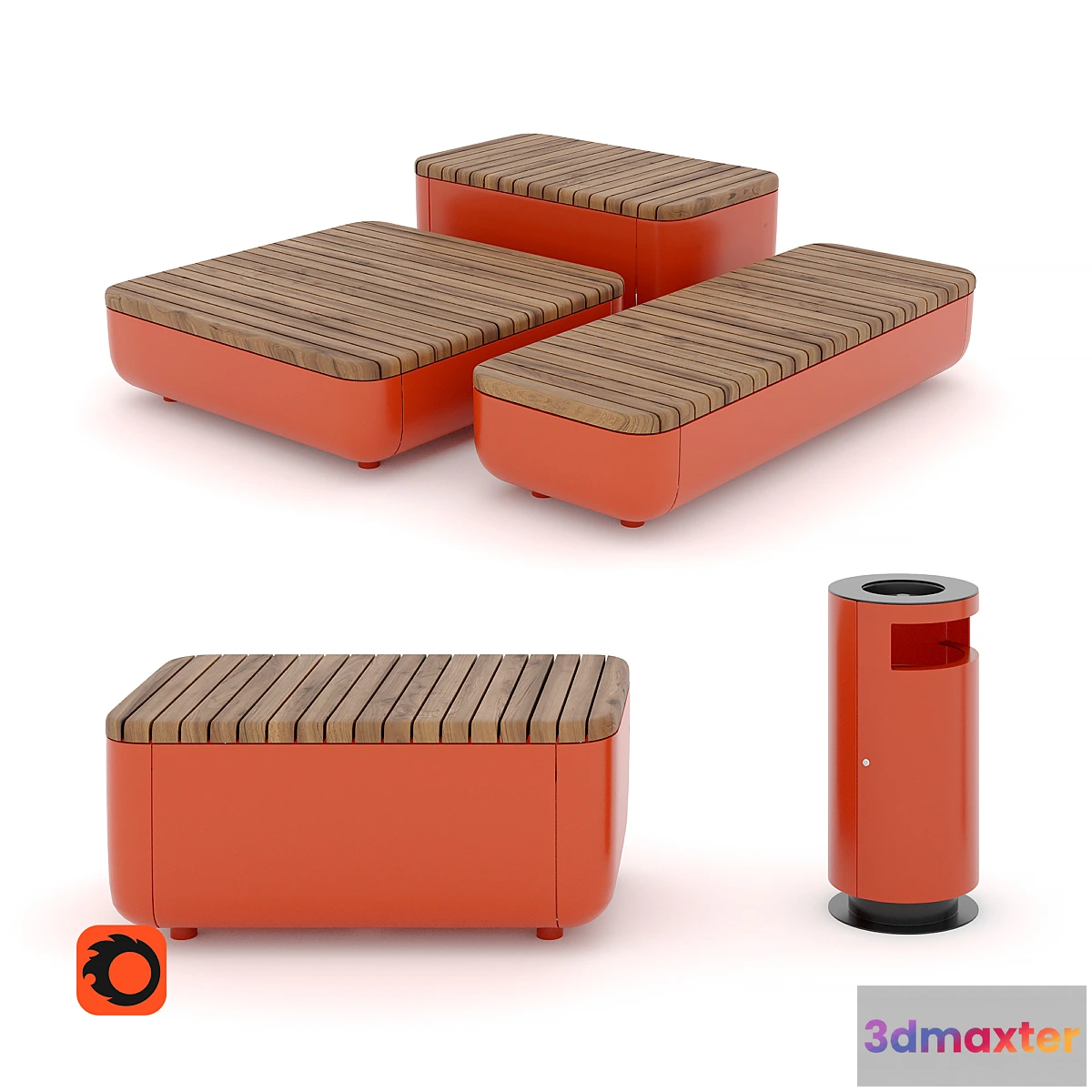 1311670 - Outdoor Kit - Stones by Vestre 3D Max