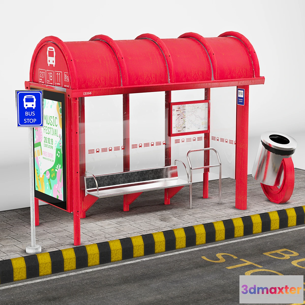 1316193 - BUS STOP 01 3D Max