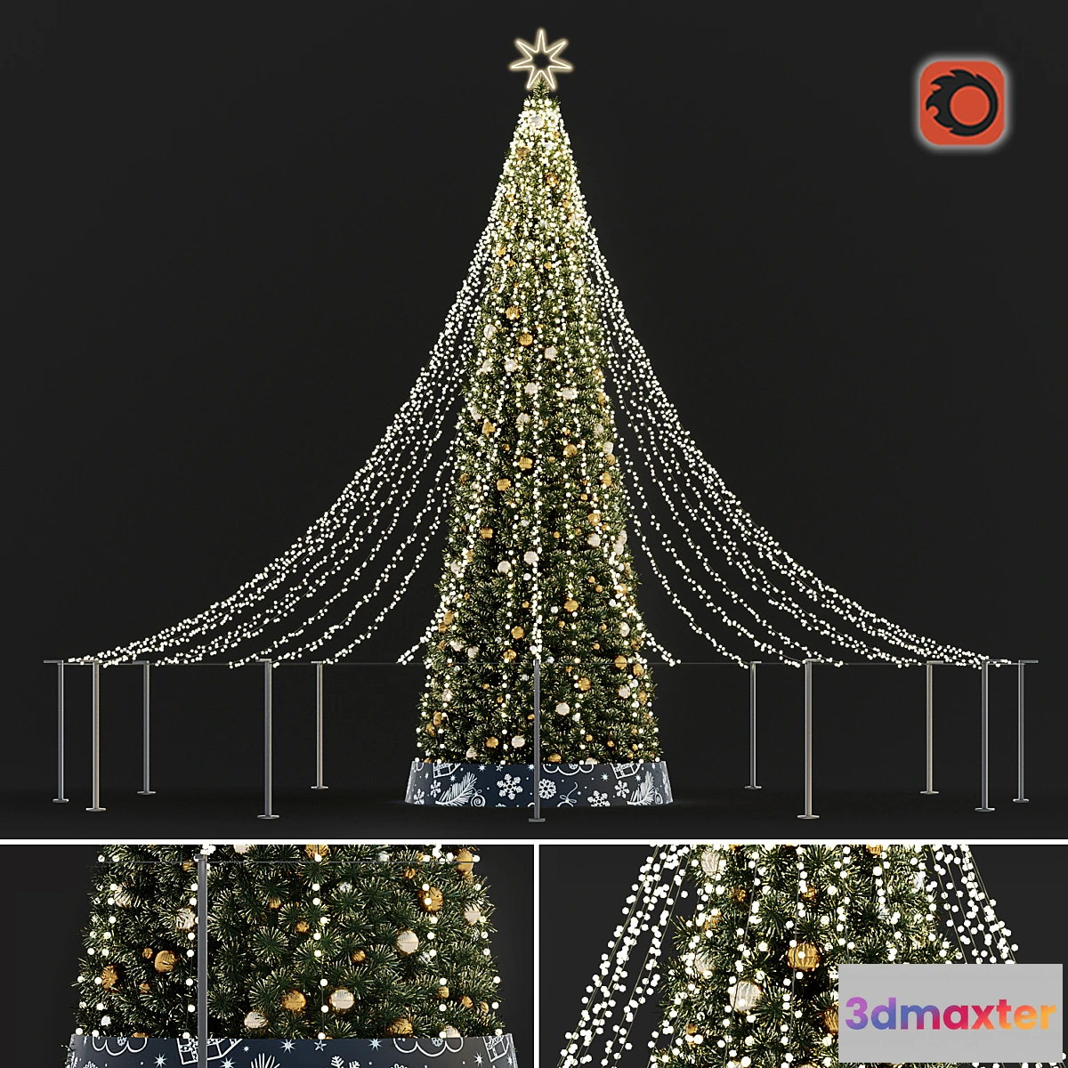 1337777 - Christmas Tree Street 3D Max