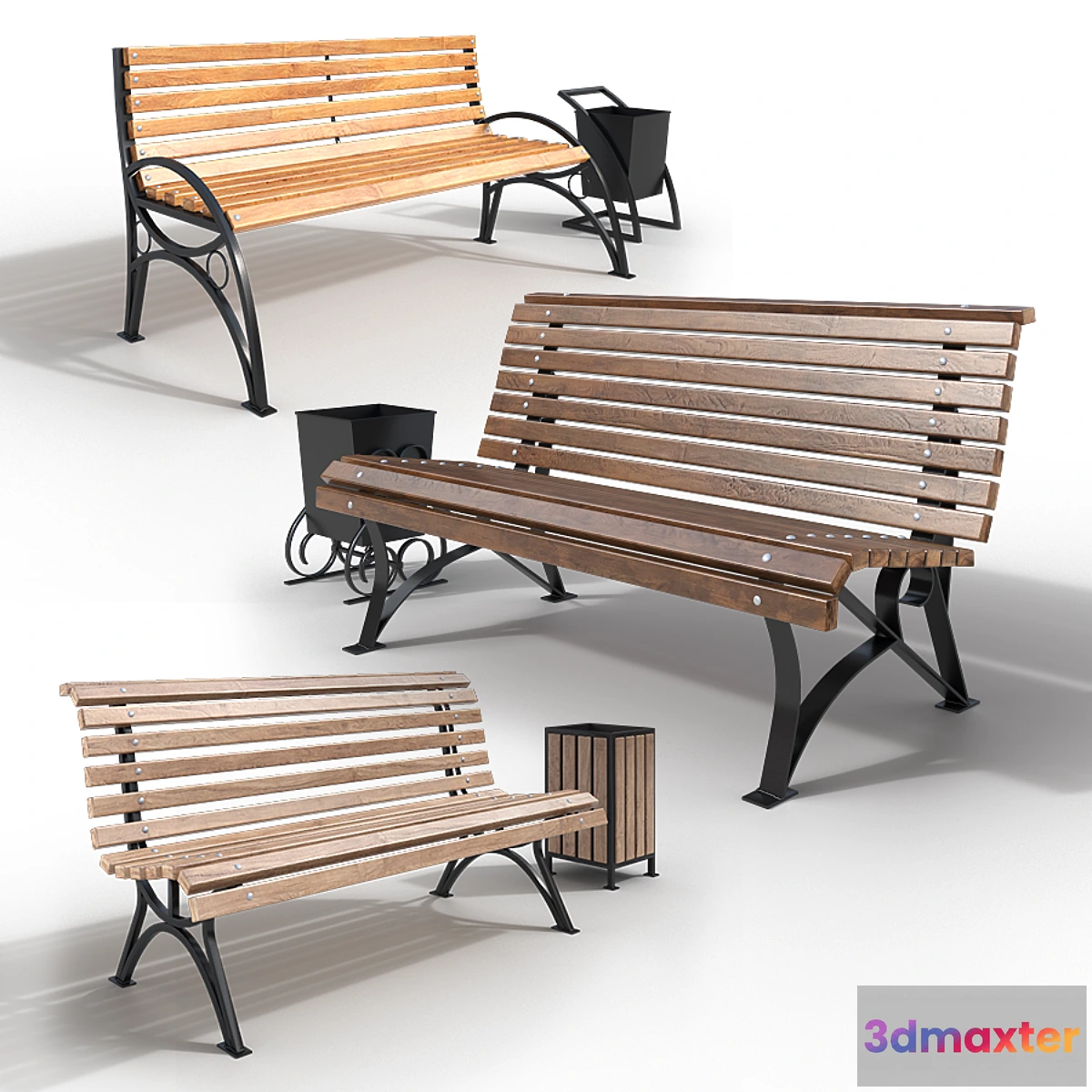 1349701 - benches and urns 3D Max