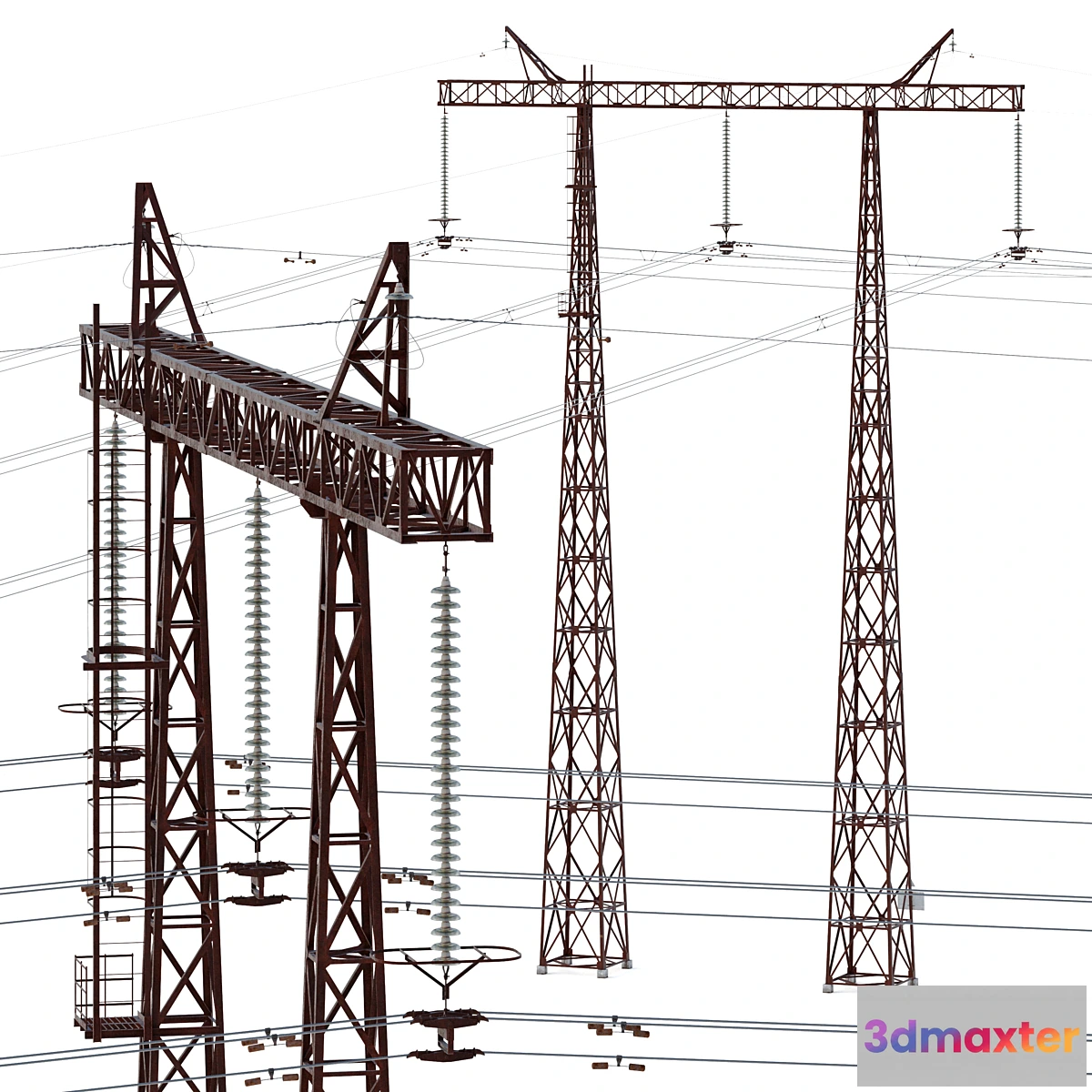 1349977 - Transmission tower 500 kV 3D Max
