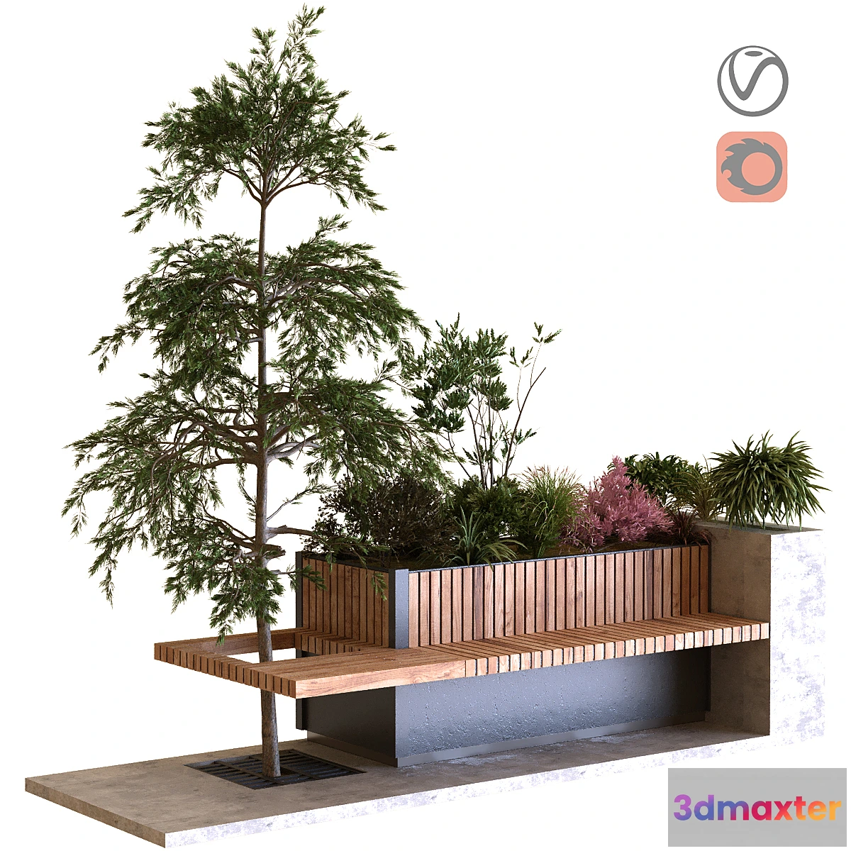 1350743 - tree in box set 021 3D Max