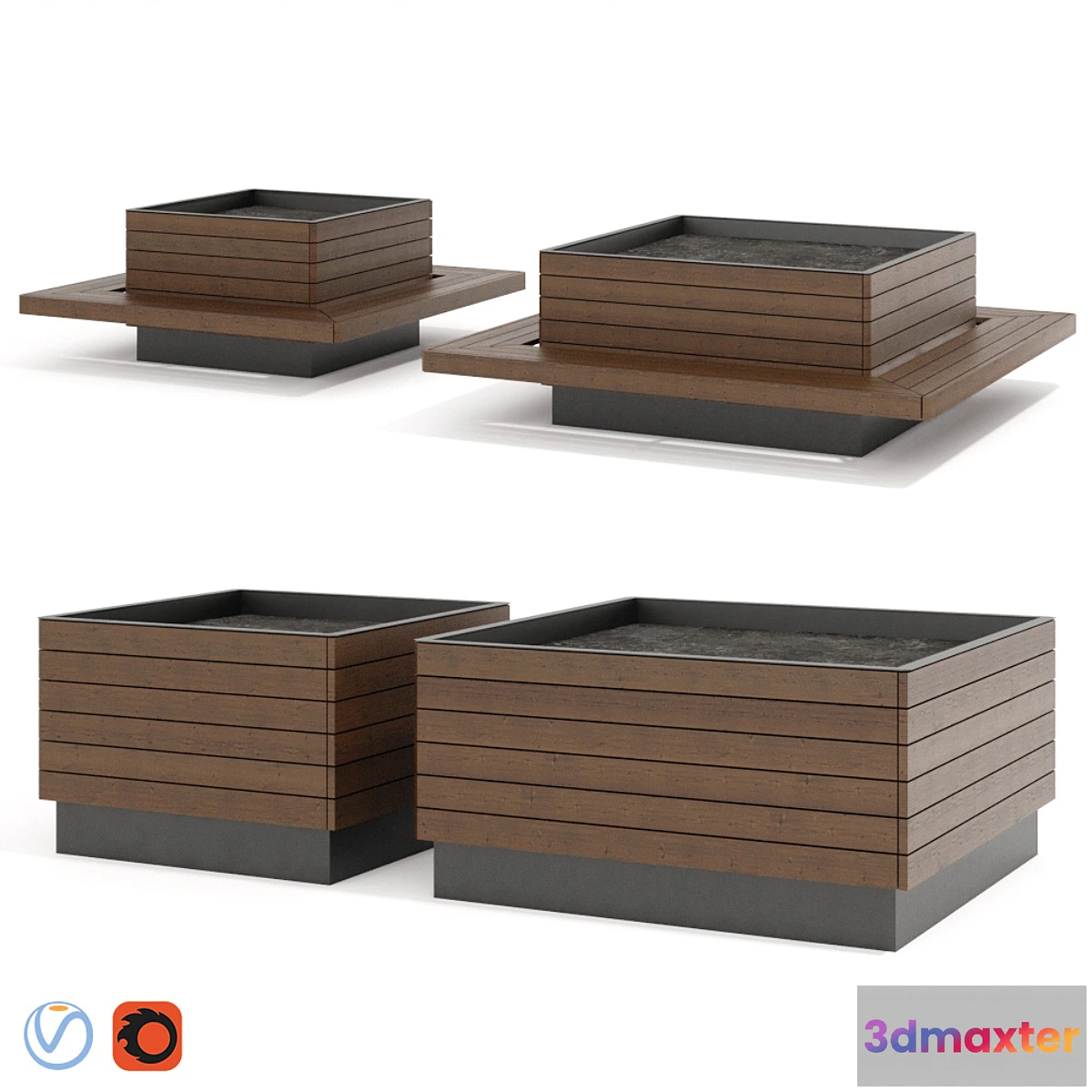 1352587 - Mmcite. Flowerpots for trees 3D Max