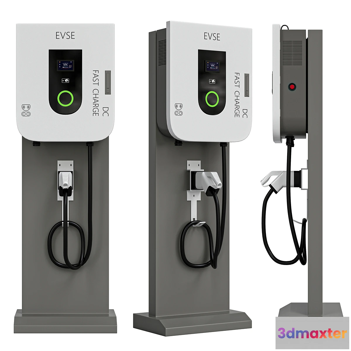 1353645 - EV Fast Charger Station Adapter Floorstand Wallbox DC 3D Max