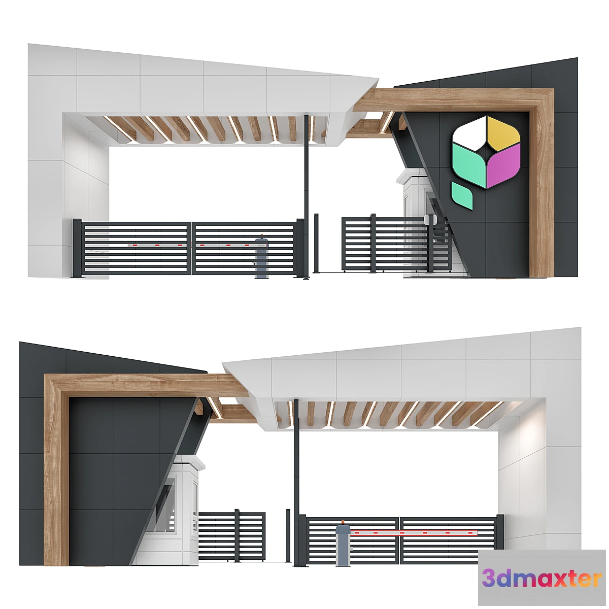 1357771 - Residential complex  entrance group - No.2 3D Max
