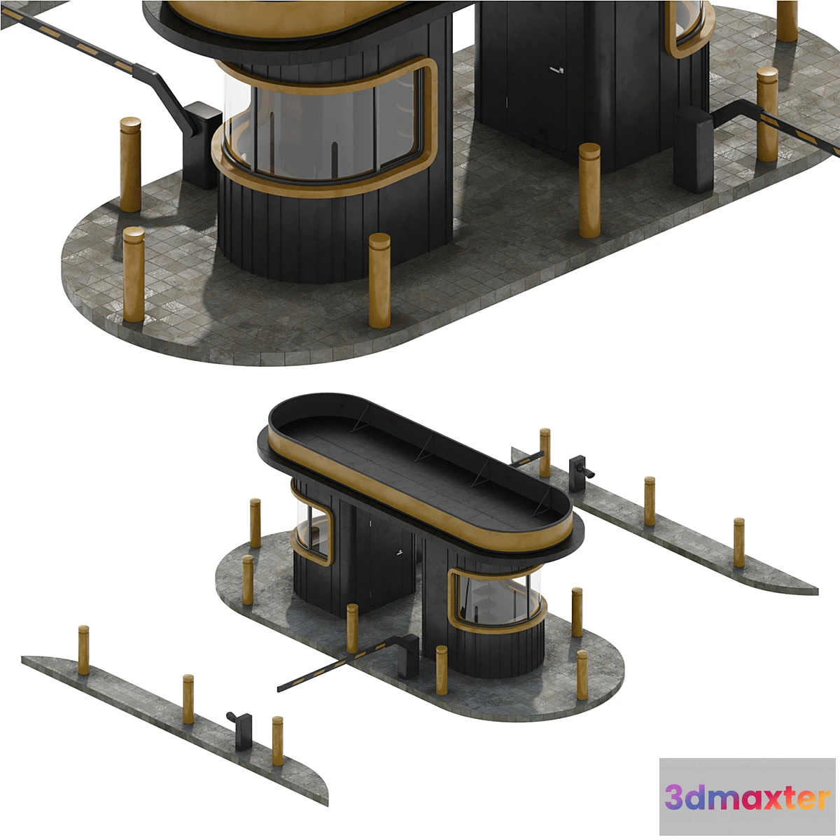 1394688 - Security post 2 3D Max