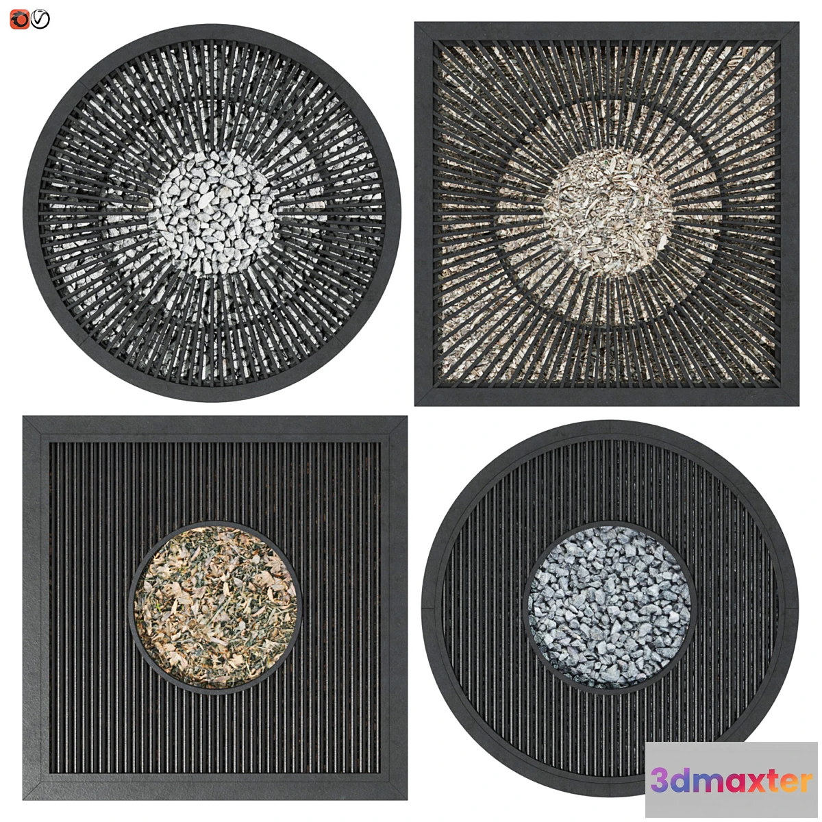 1396924 - Set barrel grids for wood 04 3D Max