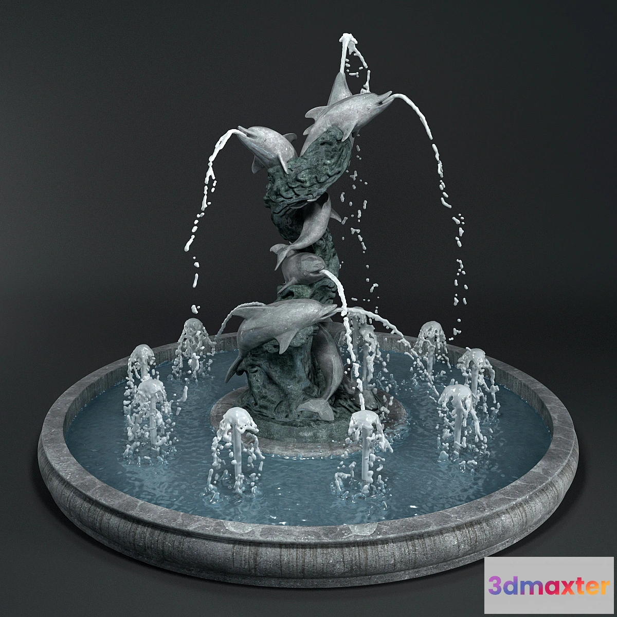 1399262 - Fountain with dolphins 3D Max