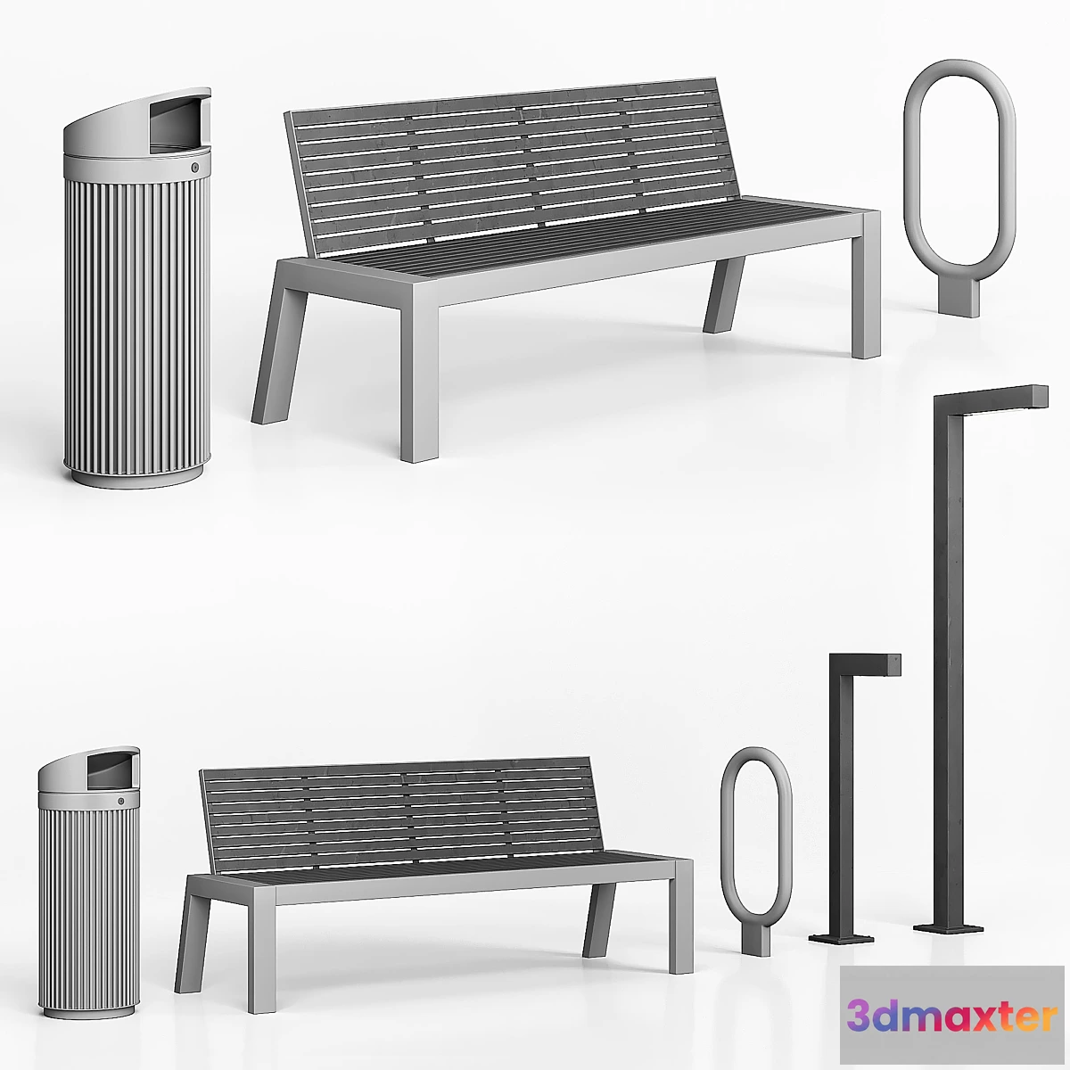 1400556 - Street furniture set 3D Max