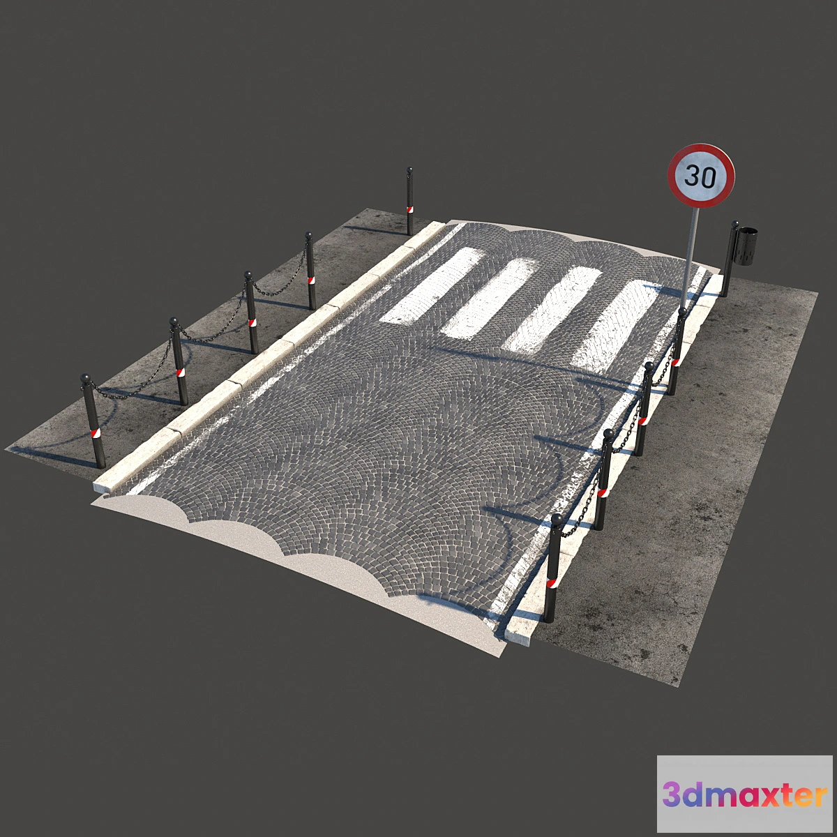 1401578 - Cobblestone street 3D Max