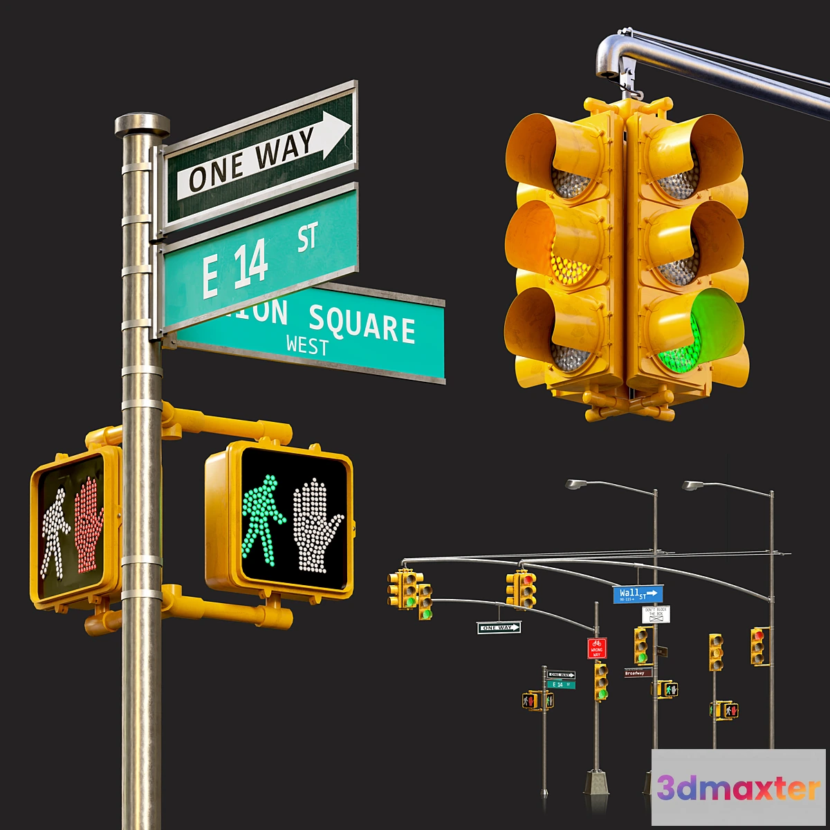 1438476 - traffic light set01 3D Max