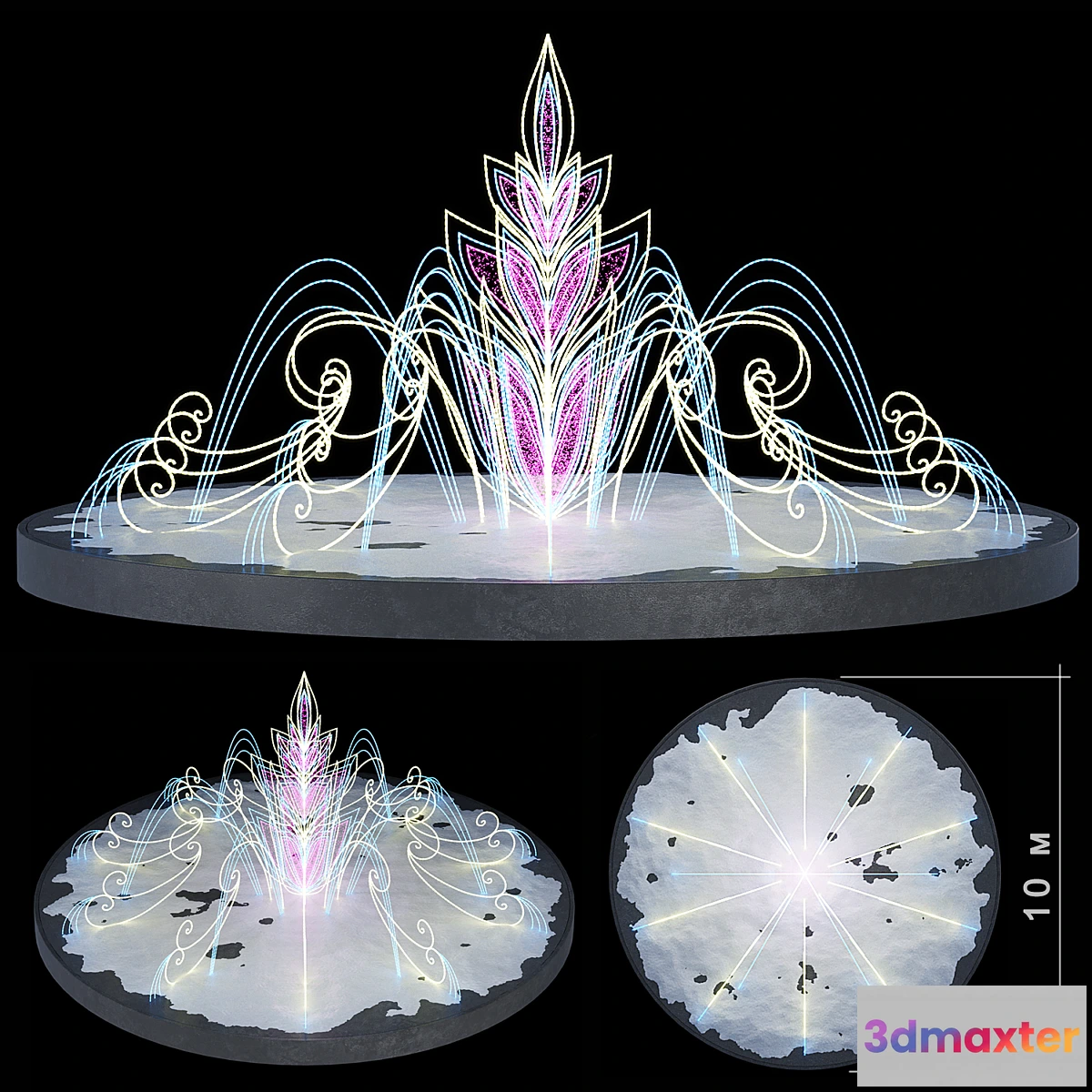 1455960 - City LED Fountain 3D Max