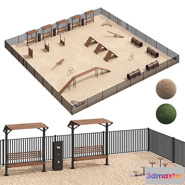 1548721 - Dog walking area 3D Max