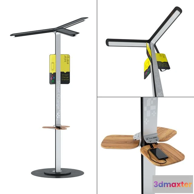 1552609 - Street Charge (Solar Charging Station) 3D Max