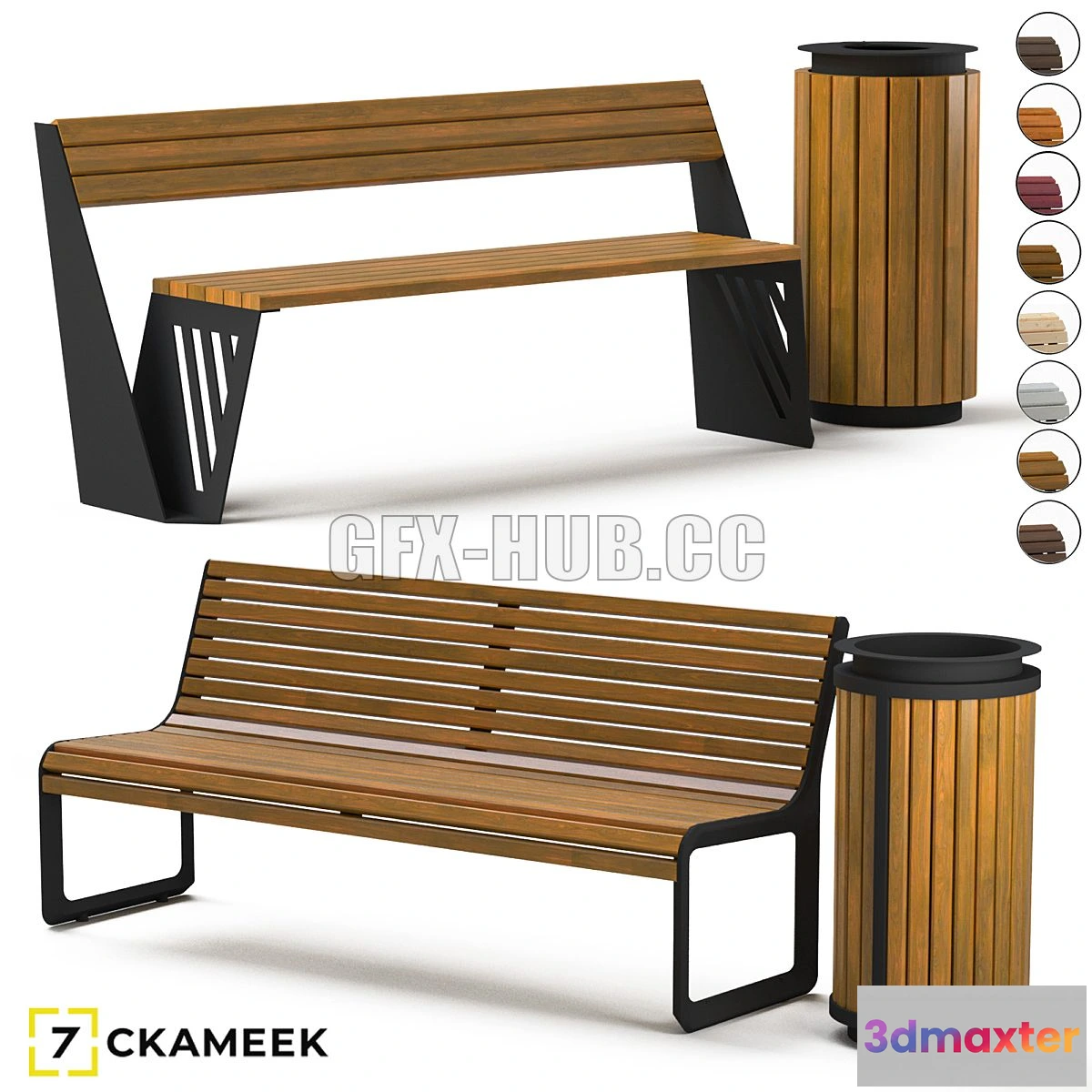 1554813 - Benches Milan and Boulevard 3D Max